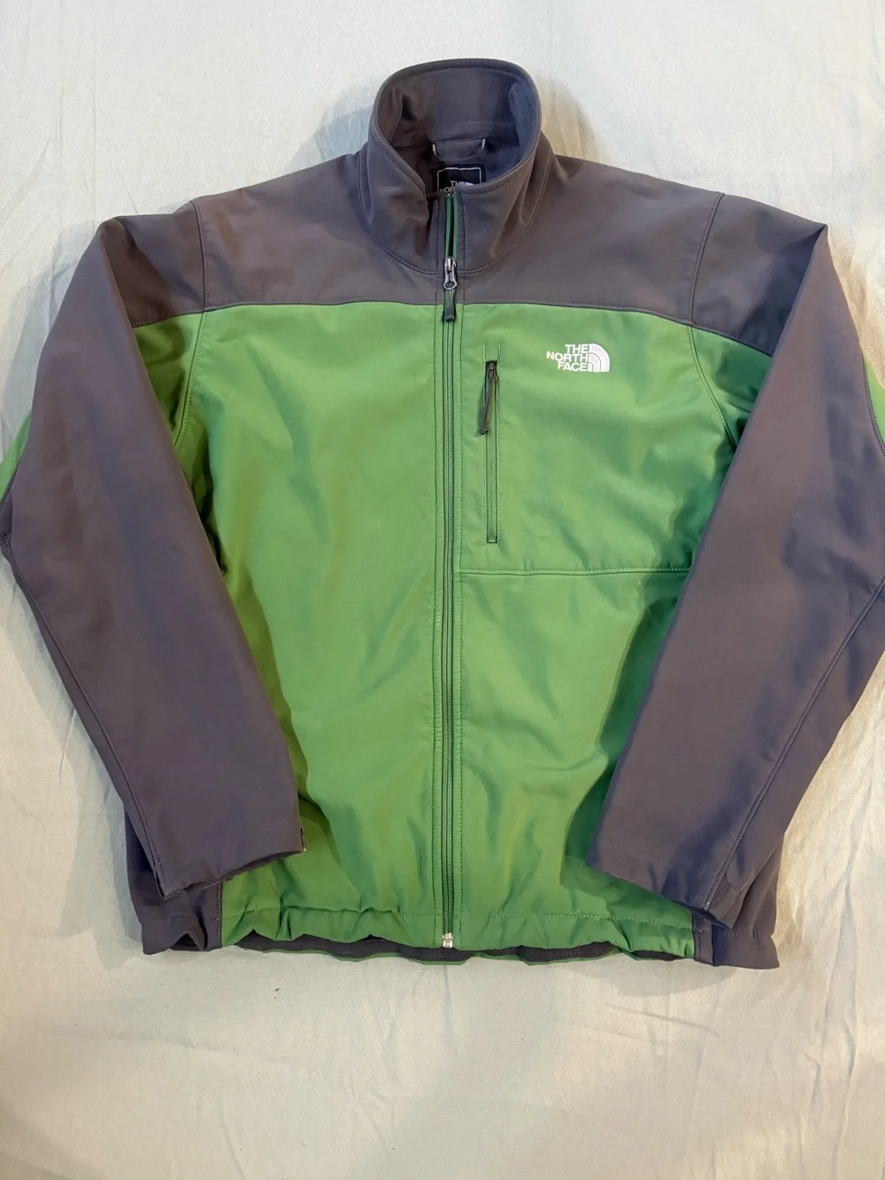 Men's The North Face Soft Shell Full Zip Jacket Green L